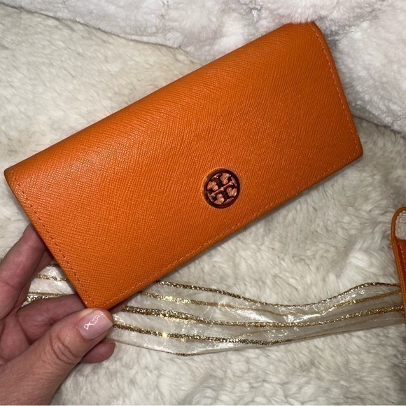 Tory Burch eyeglass Case Orange - Picture 1 of 5